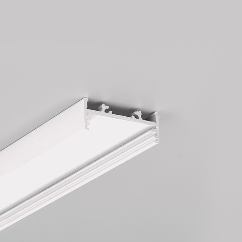 Profilé en aluminium 1m VARIO30-01 ACDE-9/TY - Blanc laqué, montage en applique, rail LED