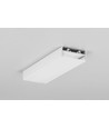 Profilé en aluminium 1m VARIO30-01 ACDE-9/TY - Blanc laqué, montage en applique, rail LED