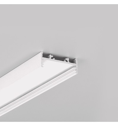 Profilé aluminium 2m VARIO30-01 ACDE-9/TY - Blanc laqué, montage en applique, rail LED