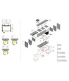 1m aluprofil VARIO30-02 ACDE-9/TY - Anodiseret, påbygning, LED skinne