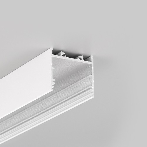 1m aluprofil VARIO30-02 ACDE-9/TY - Hvit lakkert, påbygging, LED-skinne