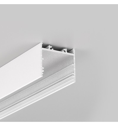 1m aluprofil VARIO30-02 ACDE-9/TY - Hvit lakkert, påbygging, LED-skinne