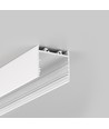 2m aluprofil VARIO30-02 ACDE-9/TY - Hvid lakeret, påbygning, LED skinne