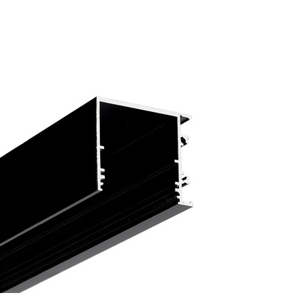 Profilé en aluminium 1m VARIO30-03 ACDE-9/TY - Anodisé noir, montage en applique, rail LED