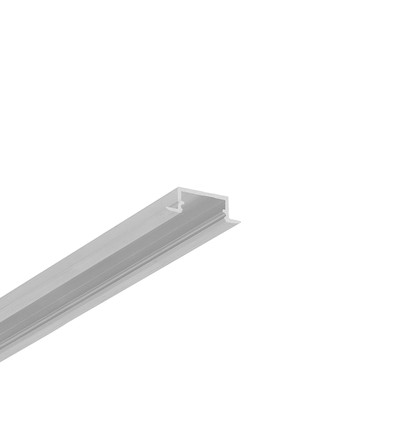 1m aluprofil BEGTIN12 J/S - Ubehandlet aluminium, indbygget, LED skinne