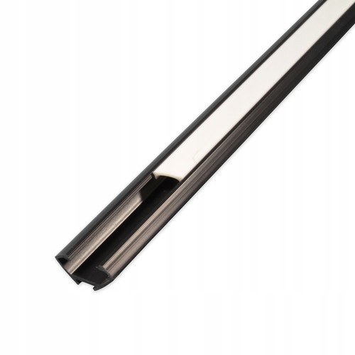 Profilé d'angle en PVC 15x15 pour bande LED - 2 mètres, noir, incl. couvercle blanc laiteux