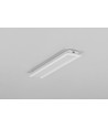 2m aluprofil BEGTIN12 J/S - Hvid lakeret, indbygget, LED skinne