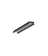 40 stuks 2m aluminium profiel BEGTIN12 J/S - Zwart geanodiseerd, ingebouwd, LED-profiel