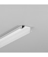 Profilé en aluminium 2m DIAGONAL10 C - Blanc laqué, encastré, rail LED