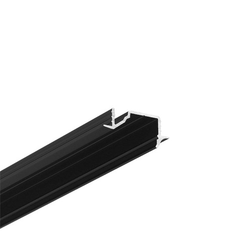 Profilé en aluminium DIAGONAL10 C 2m - Noir anodisé, encastré, rail LED