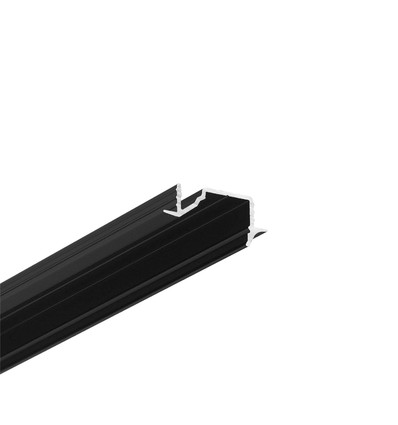 2m aluminium profiel DIAGONAL10 C - Zwart geanodiseerd, ingebouwd, LED profiel