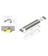 2m aluminium profiel DIAGONAL10 C - Geanodiseerd, inbouw, LED profiel