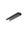 Profilé en aluminium DIAGONAL10 C 2m - Noir anodisé, encastré, rail LED