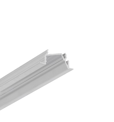 1m aluminiumsprofil DIAGONAL14 F/TY - Ubehandlet aluminium, innfelt, LED skinne