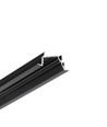 1m aluminium profiel DIAGONAL14 F/TY - Zwart geanodiseerd, ingebouwd, LED profiel