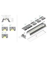 2m aluminium profiel DIAGONAL14 F/TY - Geanodiseerd, inbouw, LED profiel