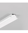 2m aluminium profiel DIAGONAL14 F/TY - Wit gelakt, ingebouwd, LED profiel