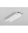 2m aluminium profiel DIAGONAL14 F/TY - Wit gelakt, ingebouwd, LED profiel