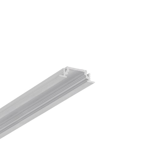1m aluprofil GROOVE10 BC/UX - Ubehandlet aluminium, indbygget, LED skinne