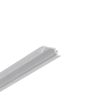 Profilé en aluminium 2m GROOVE10 BC/UX - Aluminium brut, encastré, rail LED