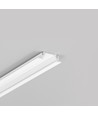 Profilé en aluminium 2m GROOVE10 BC/UX - Blanc laqué, encastré, rail LED