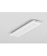 2m aluprofil GROOVE10 BC/UX - Hvid lakeret, indbygget, LED skinne