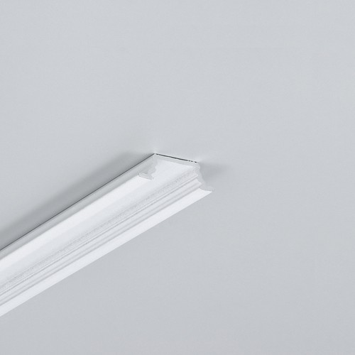 Profilé en aluminium 2m GROOVE10.V2 A1C/U - Blanc laqué, encastré, rail LED