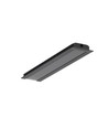 40 pcs. profilé en aluminium GROOVE10 BC/UX 2m - anodisé noir, encastré, rail LED