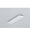 2m aluprofil GROOVE10.V2 A1C/U - Vitlackerad, infälld, LED-skena