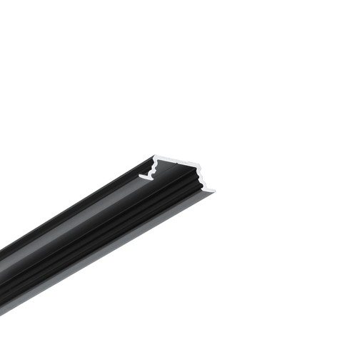 2m aluminium profiel GROOVE10.V2 A1C/U - Zwart geanodiseerd, inbouw, LED profiel
