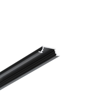2m aluminium profiel GROOVE10.V2 A1C/U - Zwart geanodiseerd, inbouw, LED profiel