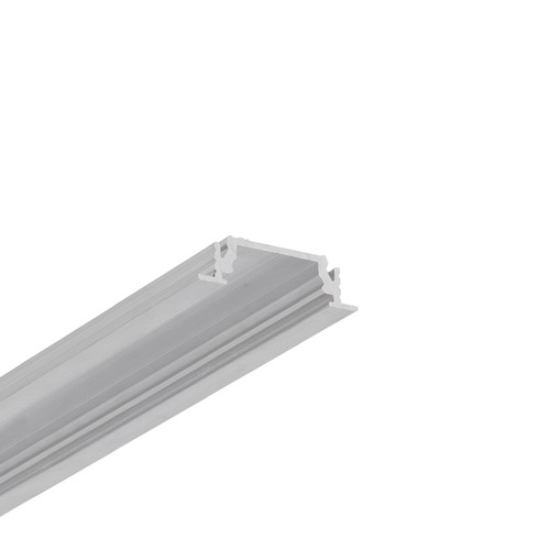 1m aluprofil GROOVE14 EE7F/TY - Ubehandlet aluminium, innfelt, LED skinne