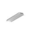 1m aluprofil GROOVE14 EE7F/TY - Ubehandlet aluminium, indbygget, LED skinne