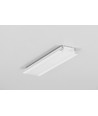 1m aluprofil GROOVE14 EE7F/TY - Hvid lakeret, indbygget, LED skinne
