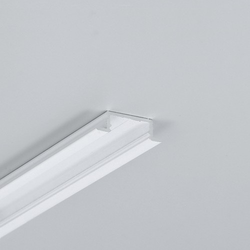 Profilé en aluminium 2m GROOVE14.V2 BC3/Y - Blanc laqué, encastré, rail LED