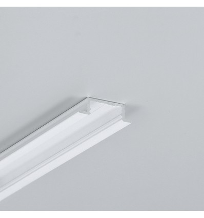 2m aluprofil GROOVE14.V2 BC3/Y - Vitlackerad, infälld, LED-skena