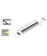 1m aluprofil HI8 C1 - Anodiseret, indbygget, LED skinne