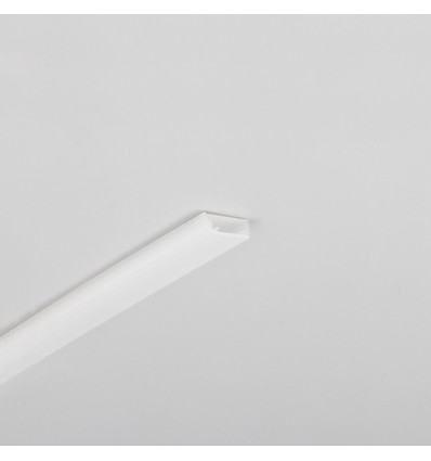 1m aluprofil SLASH8 - Mælkehvidt, indbygget, LED skinne