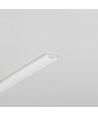 1m aluminiumsprofil SLASH8 - Melkehvit, innfelt, LED-skinne
