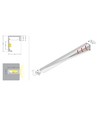 Profilé en aluminium 2m SLASH8 - Blanc laiteux, encastré, rail LED