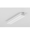 1m aluprofil SMART-IN10 AC2/Z - Hvid lakeret, indbygget, LED skinne