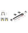 Profilé en aluminium 2m SMART-IN10 AC2/Z - Anodisé, encastré, rail LED