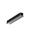 Profilé aluminium 2m SMART-IN10 AC2/Z - Noir anodisé, encastré, rail LED