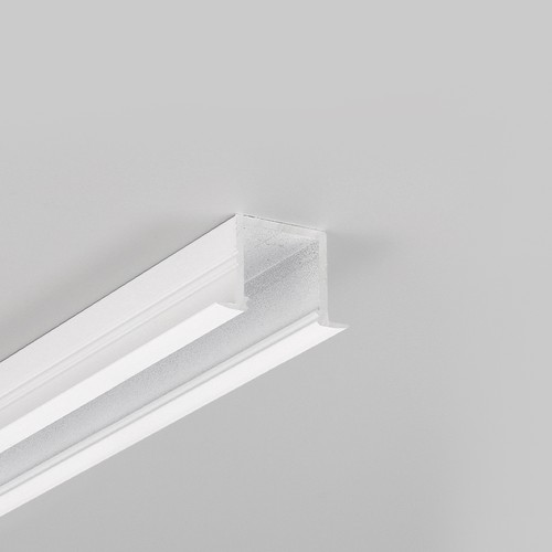 Profilé en aluminium 2m SMART-IN16 BC3/U4 - Blanc laqué, encastré, rail LED