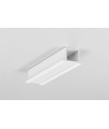 2m aluprofil SMART-IN16 BC3/U4 - Vitlackerad, infälld, LED-skena