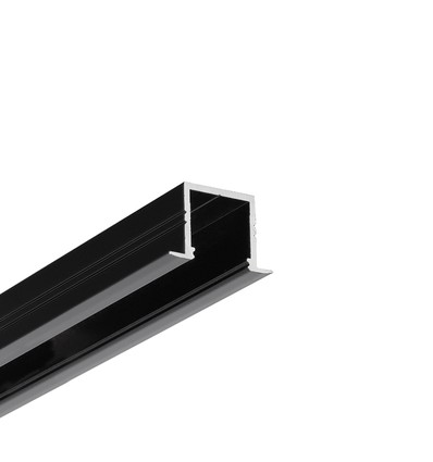 Profilé aluminium 2m SMART-IN16 BC3/U4 - Noir laqué, encastré, rail LED