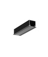 1m aluminium profiel LINEA-IN20 EE7F/U7 - Zwart geanodiseerd, inbouw, LED profiel