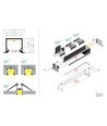 2m aluminium profiel LINEA-IN20 EE7F/U7 - Geanodiseerd, ingebouwd, LED profiel