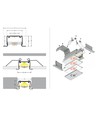 1m aluminium profiel PHIL INGEBOUWD C10 - Zwart gelakt, ingebouwd, LED profiel