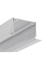 2m aluprofil PHIL RECESSED C10 - Ubehandlet aluminium, indbygget, LED skinne